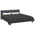 vidaXL Duvet d'hiver Vert et Anthracite 240 x 200 cm Microfibre
