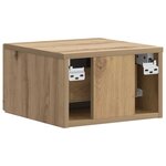 vidaXL Cabinet de chevet mural Chêne artisanal 34 5 x 33 x 20 cm
