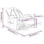 vidaXL Fauteuil à bascule de massage Anthracite Similicuir