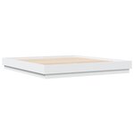 vidaXL Cadre de lit avec lumières LED blanc 180x200 cm