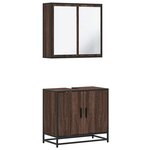 vidaXL Ensemble de meubles de salle de bain 2 Pièces Chêne marron