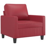 vidaXL Ensemble de canapés 3 Pièces et coussins Rouge bordeaux Similicuir