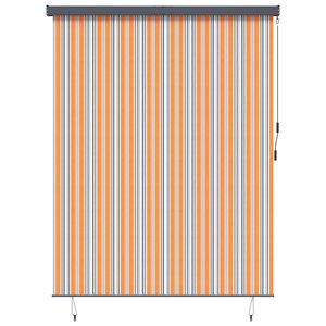 vidaXL Store enrouleur Jaune et Bleu 200 x 250 cm Tissu et Aluminium