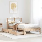 vidaXL Lit bibliothèque sans matelas 90x200 cm bois de pin massif