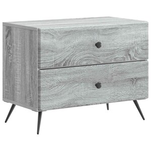 vidaXL Cabinet de chevet Sonoma gris 62 x 34 5 x 47 5 cm