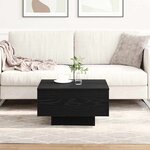 vidaXL Table basse Chêne noir 55 x 55 x 31 cm