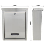 Profirst mail pm 470 boîte aux lettres en acier inoxydable