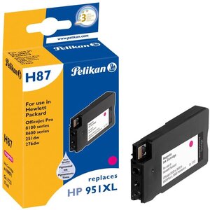 H87 cartouche jet d'encre compatible avec oem cn047ae 951/951xl magenta pelikan printing