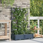 vidaXL Pots de jardin Gris 80 x 40 x 126 cm Acier