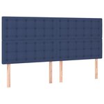 vidaXL Têtes de lit 4 Pièces Bleu 90x5x78/88 cm Tissu