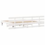vidaXL Cadre de lit avec tiroir Blanc 200 x 200 cm bois