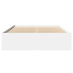 vidaXL Cadre de lit blanc 120x200 cm bois d'ingénierie