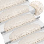 vidaXL Tapis d'escalier 10 Pièces 65x21x4 cm Blanc