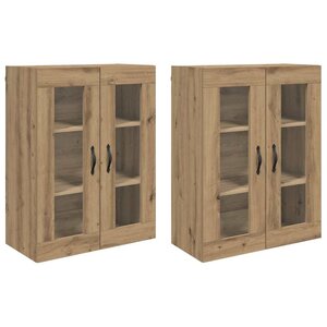 vidaXL Cabinets muraux 2 Pièces Chêne artisanal 69 5 x 34 x 90 cm