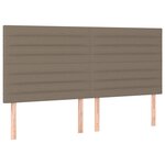 vidaXL Sommier à lattes de lit avec matelas Taupe 180x200 cm Tissu