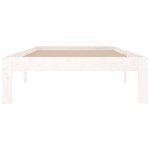 vidaXL Cadre de lit Blanc Bois massif 90x190 cm Simple