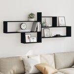 vidaXL Étagère murale noir 167 5x18x68 cm bois d'ingénierie