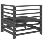 vidaXL Canapés d'angle de jardin 2 Pièces gris bois de pin massif