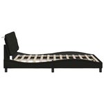 vidaXL Cadre de lit sans matelas noir 120x200 cm tissu