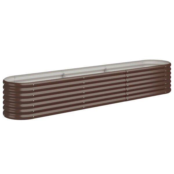 vidaXL Lit surélevé de jardin Acier galvanisé marron