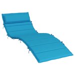 vidaXL Coussin de transat ensoleillé Bleu clair 178 x 60 x 4 cm