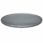 Bestway Couverture de piscine Ø6 10 m Rond Polyester Gris