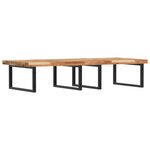 vidaXL Étagère de vasque murale acier et bois massif d'acacia