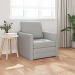 vidaXL Sofa-lit 2-en-1 Gris nuage 74x77x81 cm en tissu