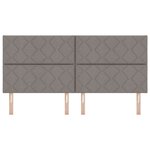 vidaXL Tête de lit avec des lumières à LED Réglable Taupe 200 cm tissu