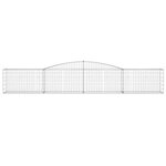 vidaXL Paniers à gabions arqués 9 Pièces 400x50x60/80 cm Fer galvanisé