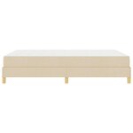 vidaXL Lit à ressorts avec matelas Crème 140 x 190 cm tissu