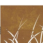 vidaXL Portail de jardin 105x80 cm acier corten conception d'herbe