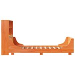 vidaXL Lit bibliothèque sans matelas cire marron 90x200 cm bois massif