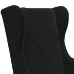 vidaXL Fauteuil Noir Velours