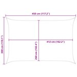 vidaXL Voile d'ombre Gris clair et blanc 4 5 × 3 m