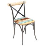 vidaXL Chaises à manger lot de 4 bois de récupération solide