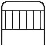 vidaXL Tête de lit métal noir 100 cm