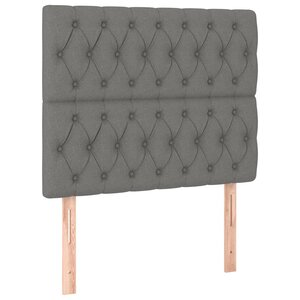 vidaXL Têtes de lit 2 Pièces Gris foncé 100x7x78/88 cm Tissu