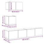 vidaXL Ensemble de meubles TV 4 Pièces Sonoma gris Bois d'ingénierie