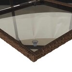 vidaXL Ensemble à manger de jardin et coussins 9 Pièces marron poly rotin