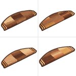 vidaXL Tapis d'escalier autocollants 15 Pièces Marron 65x21x4 cm