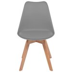vidaXL Chaises à manger lot de 6 Gris Plastique