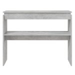 vidaXL Table console gris béton 102x30x80 cm bois d'ingénierie