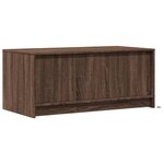vidaXL Table basse avec lumières LED chêne marron bois d'ingénierie