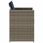 vidaXL Chaises de jardin avec coussins lot de 4 gris résine tressée