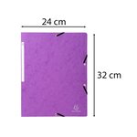 Chemise à élastiques sans Rabats carton 400g 24x32 cm Violine EXACOMPTA