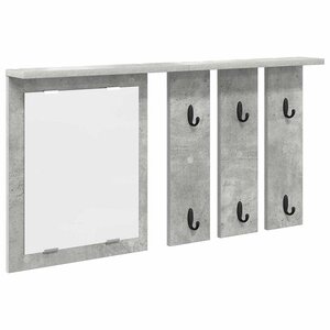 vidaXL Porte-manteau mural avec étagère Gris béton 85 x 10 x 45 cm