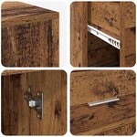 vidaXL Bureau d'angle avec tiroir 2 Pièces Bois ancien 102 x 50 x 75 cm