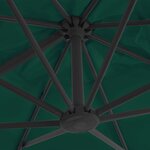 vidaXL Parasol de jardin en porte-à-faux et poteau en aluminium vert