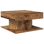 vidaXL Table basse vieux bois 55x55x30 cm bois d'ingénierie